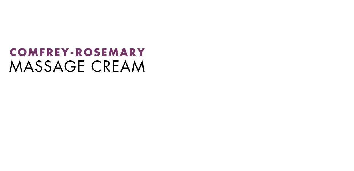 Massage Cream - Comfrey-Rosemary - 1000ml